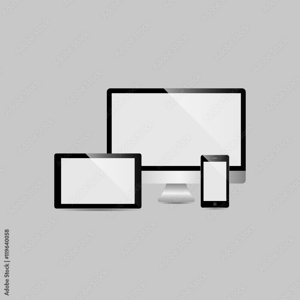 Set of Modern Digital devices. Vector EPS10 Set of Modern Digital devices. Vector EPS10