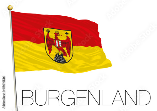 Burgenland regional flag, land of Austria