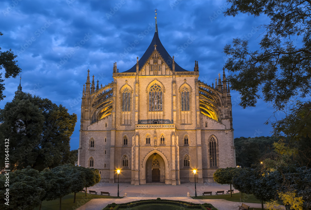 St. Barbara cathedral in Kutna Hora, Bohemia, Czech Republic.