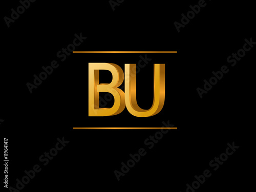 BU Initial Logo for your startup venture