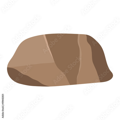 Stone rock in cartoon style big mineral pile. Boulder natural rock and stone granite rough. Vector illustration rock and stone nature boulder geology gray cartoon material.
