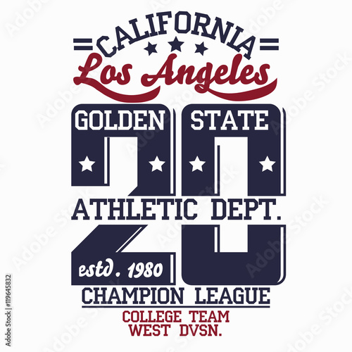 Athletics typography, t-shirt graphics