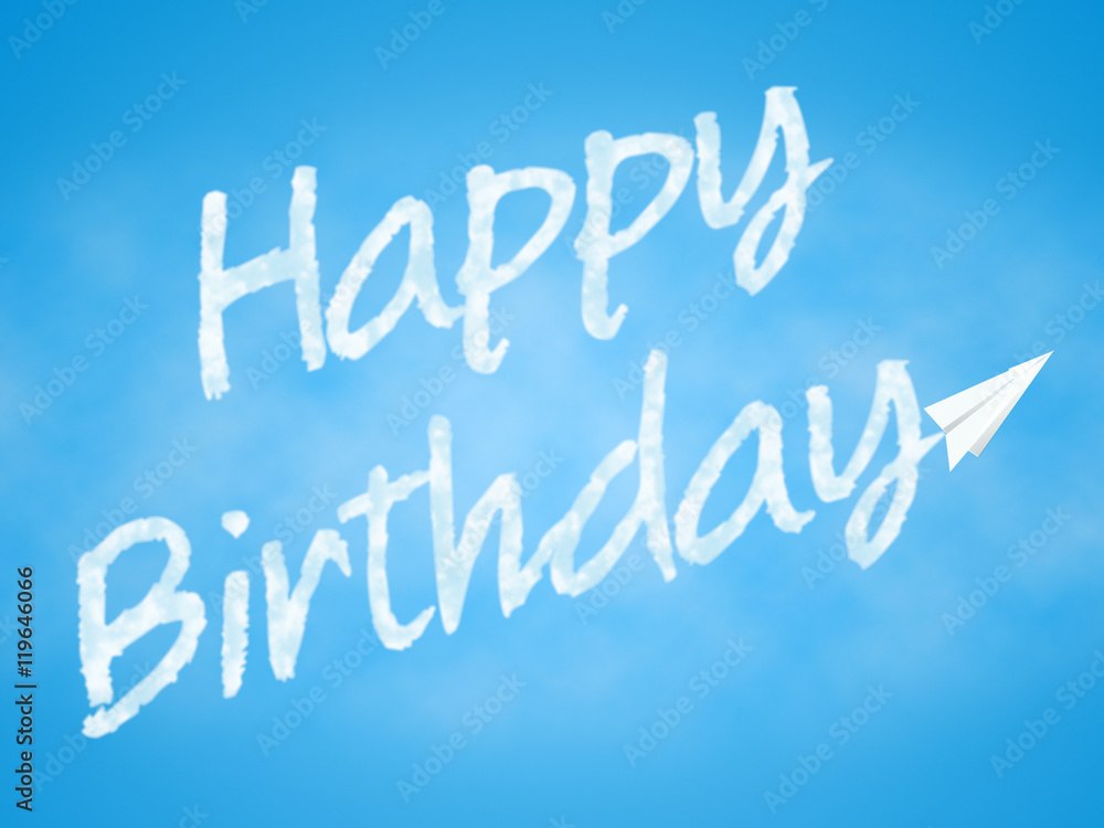 Obraz premium Happy Birthday Represents Joy Greeting And Celebration