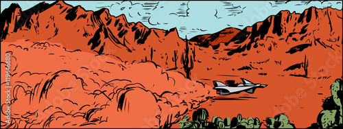 Anti-Gravity Racer in Desert