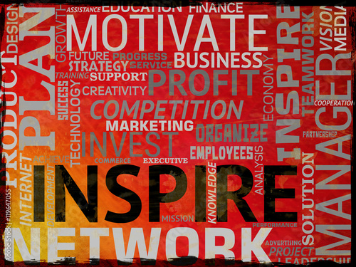 Inspire Words Indicates Inspiration Action And Motivate © Stuart Miles