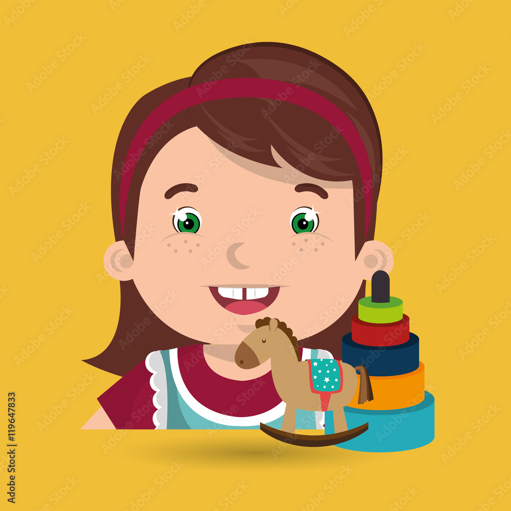 girl toys cartoon vector illustration graphic eps 10 girl toys cartoon vector illustration graphic eps 10