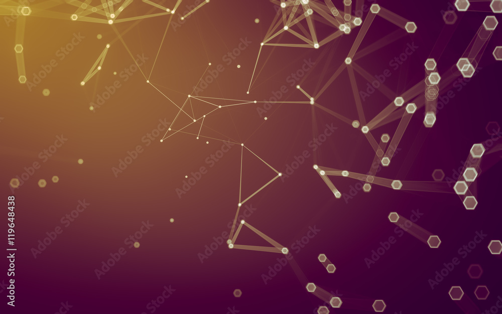 Abstract polygonal space low poly dark background, 3d rendering Abstract polygonal space low poly dark background, 3d rendering