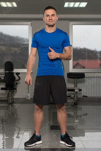 Personal Trainer Showing Thumbs-up Sign