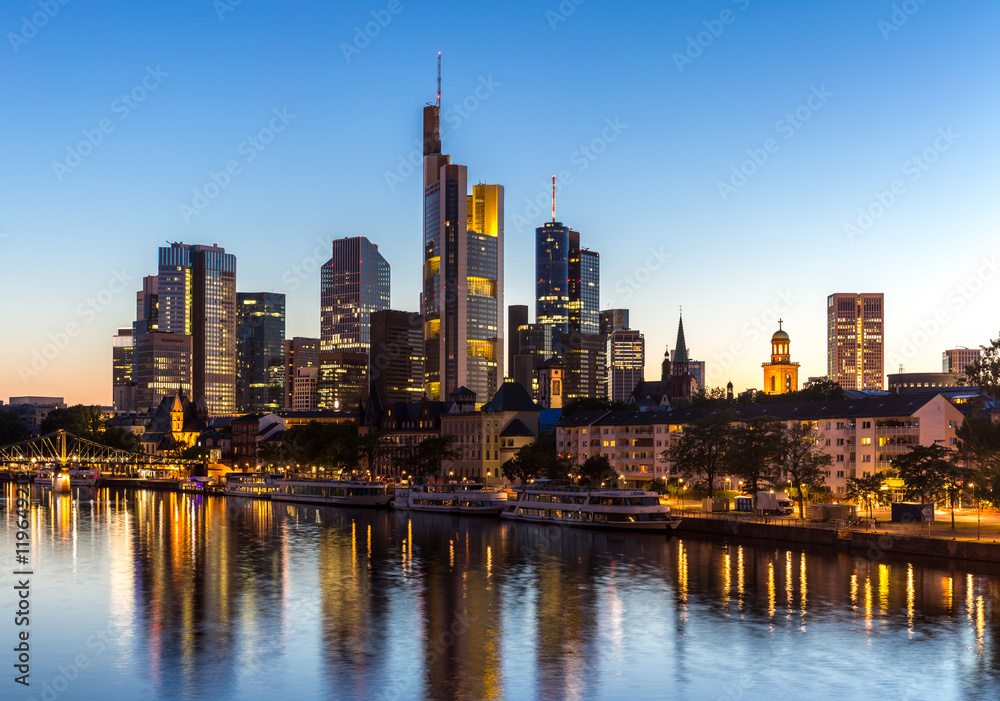 Fototapeta premium Germany Frankfurt skyline