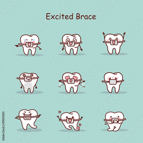 cartoon tooth wear brace