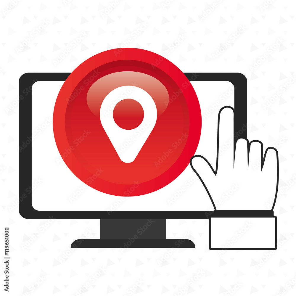 laptop hand pin icon vector illustration eps10 laptop hand pin icon vector illustration eps10