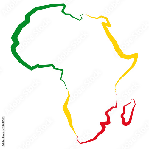 Afryka - mapa - barwy
