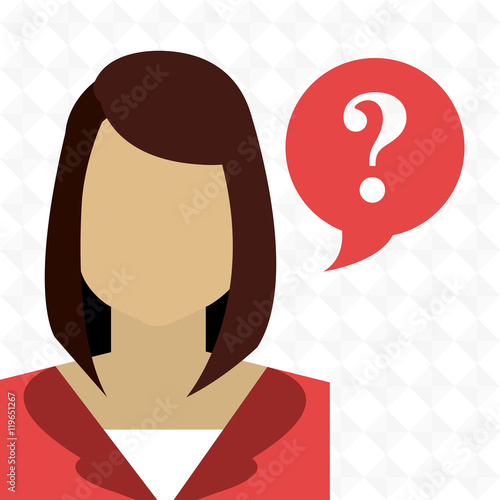 smartphone woman question icon vector illustration esp 10