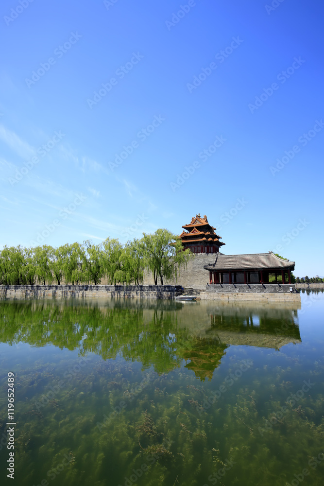 The imperial palace watchtower in Beijing, China