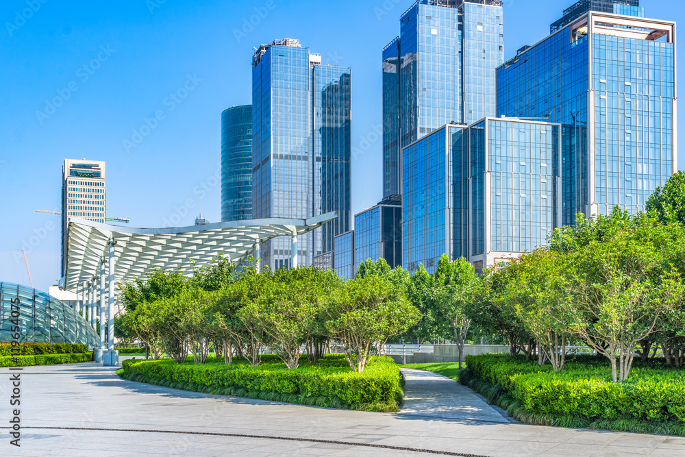 Obraz premium beautiful park at a sunny day,shanghai,china.