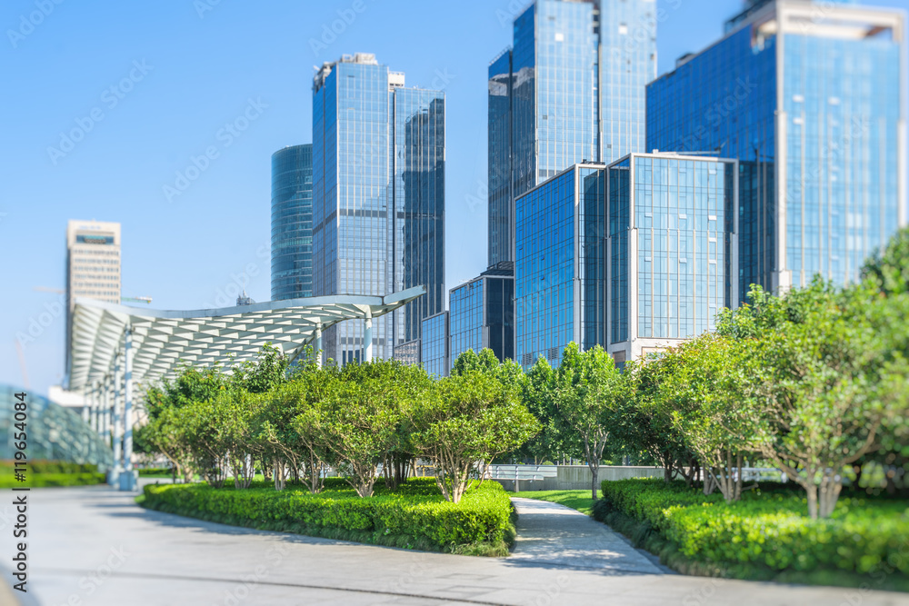 Obraz premium beautiful park at a sunny day,shanghai,china.