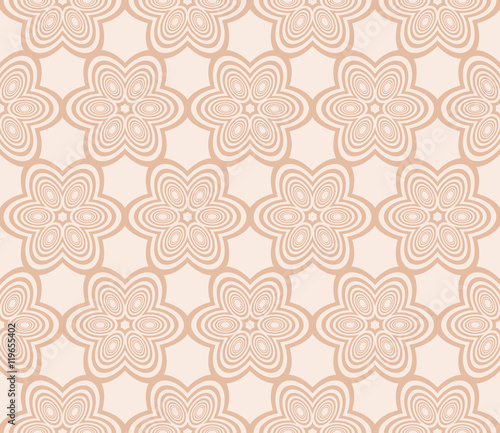 Abstract Vector seamless pattern with abstract floral and leave