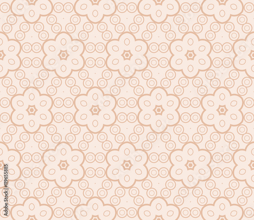 Abstract Vector seamless pattern with abstract floral and leave