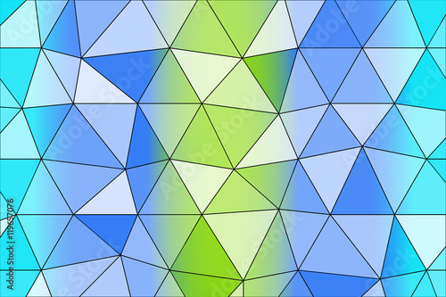 light blue, green color polygonal background. vector illustration. gradient