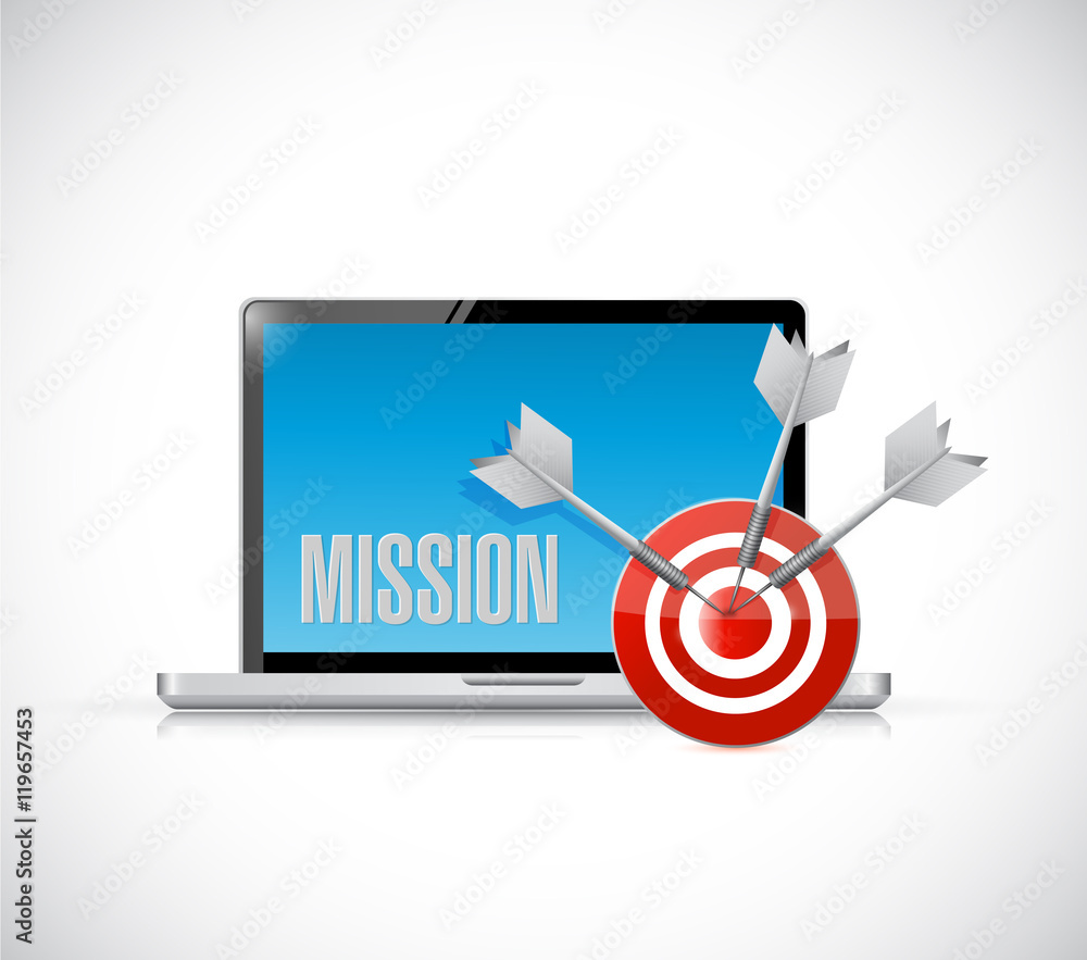 Mission Arrow Target Goals illustration Mission Arrow Target Goals illustration