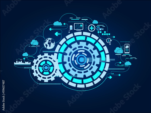 Technology development communication concept vector