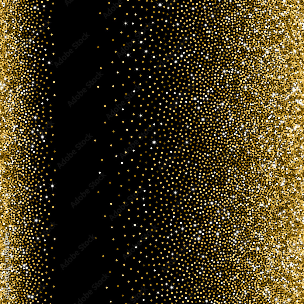 Glitter golden gradient with scattered sparkles