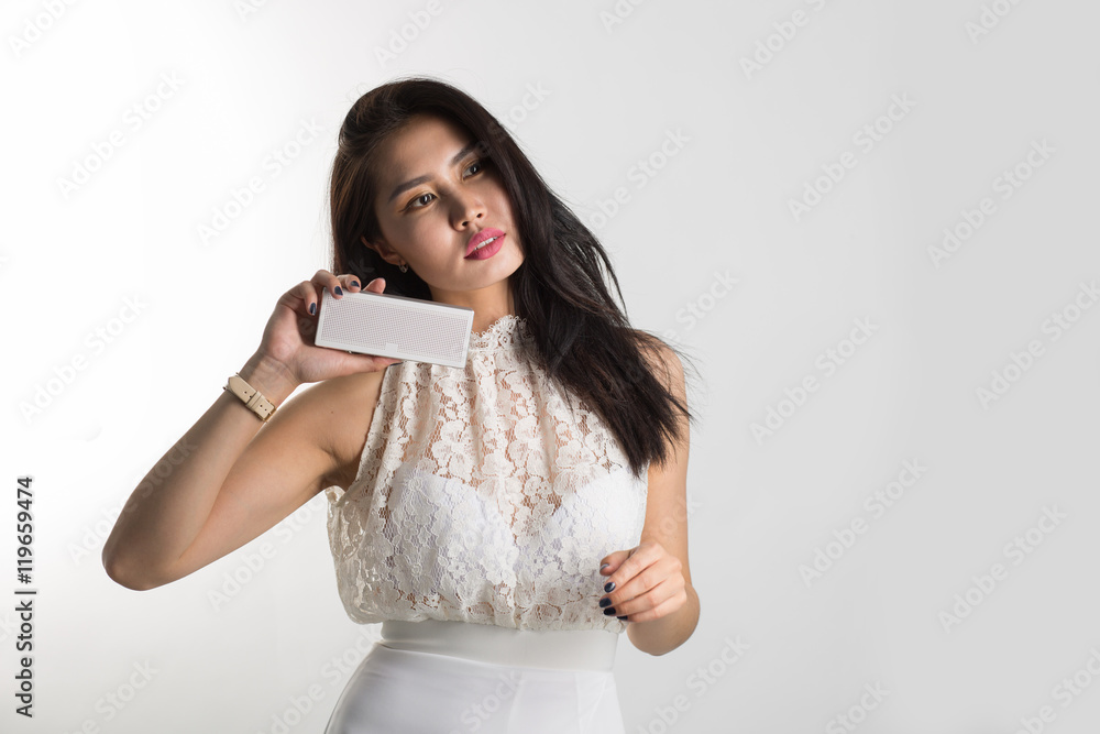 for advertising girl, White background, equipment for advertising girl, White background, equipment