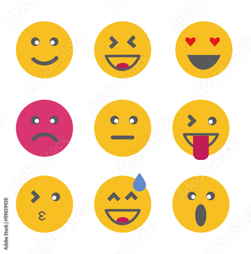 Emoticon emoji set © theerakit