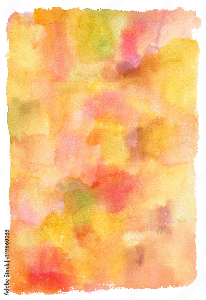 Fototapeta premium Abstract artistic pastel yellow and pink watercolor background