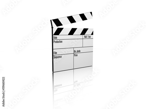 Clap cinéma blanc