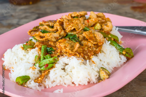 Fried pork curry,Thai food,yummy