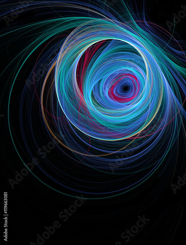 Abstract fractal background colorful circles