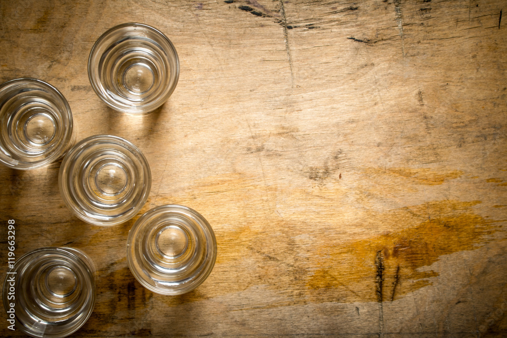 Fototapeta premium The vodka glass.