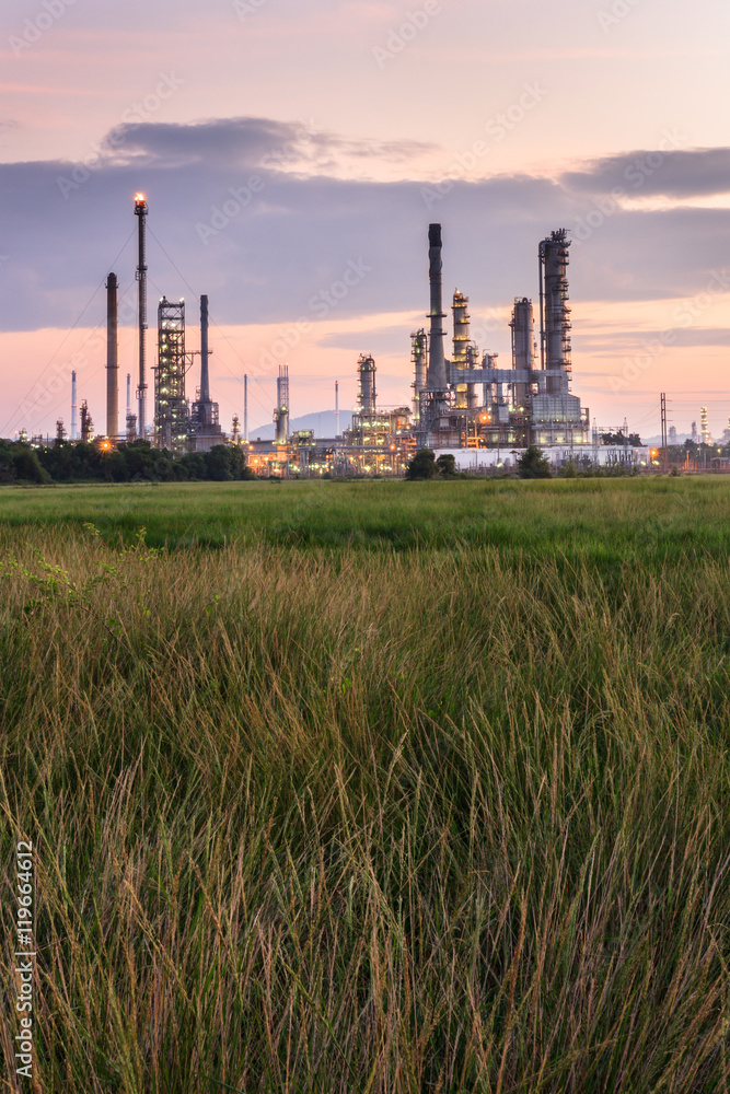 Oil refinery in the morning