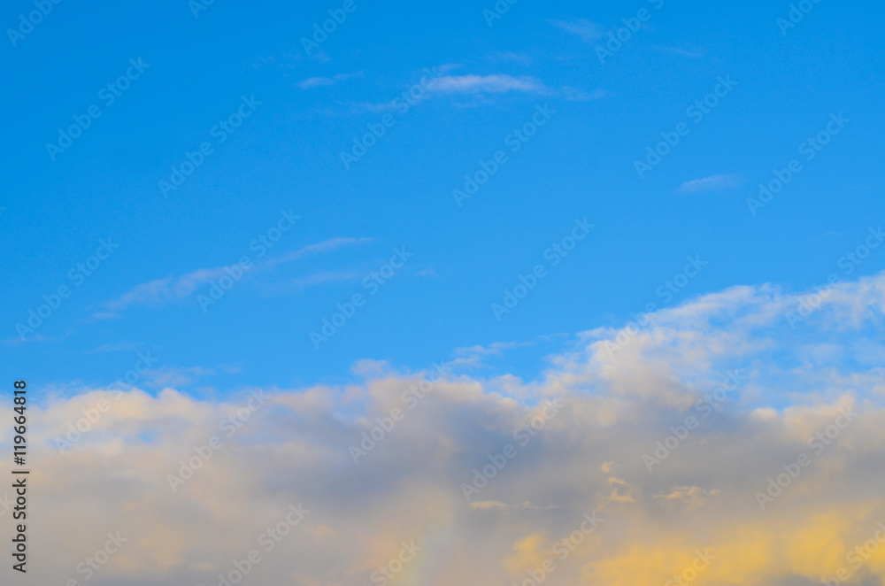 Nature cloudscape with blue sky and white cloud 