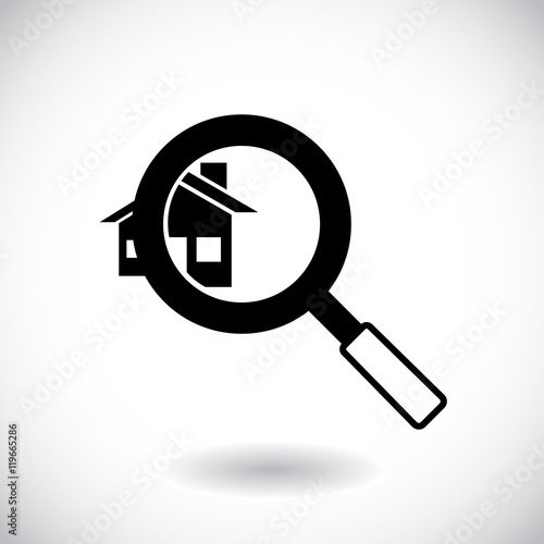 House hunting, Search house icon.