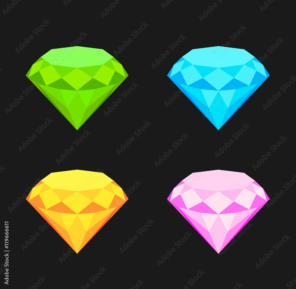 Collection of diamonds. Collection of diamonds.