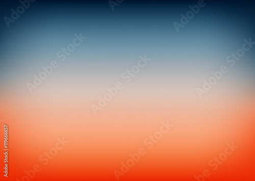 Sunset Sky Blue Orange Gradient Background Vector Illustration