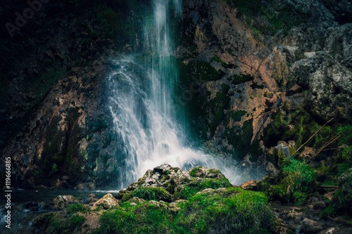 waterfall on small mountain river © Coka