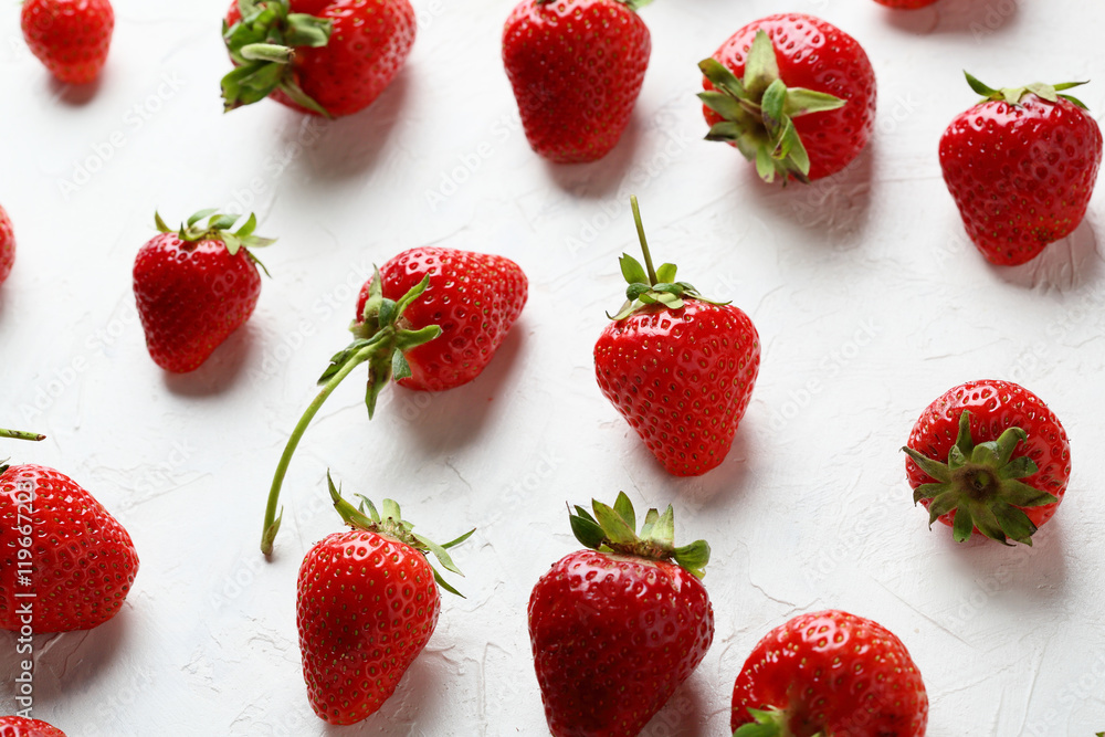 Berries pattern on white background Berries pattern on white background