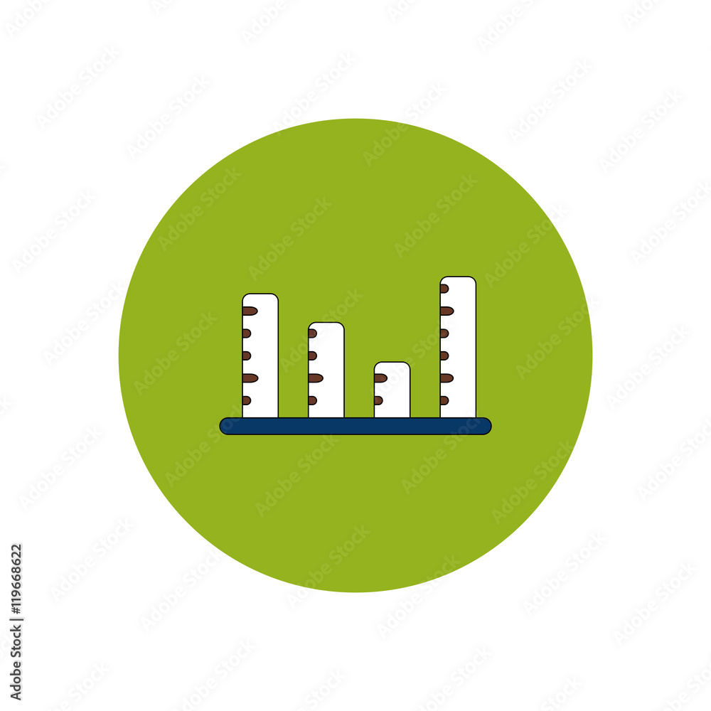 Vector illustration in flat design of column chart Vector illustration in flat design of column chart