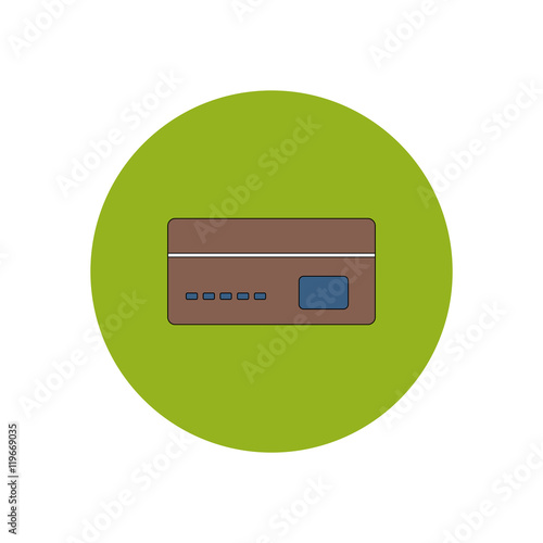Vector illustration in flat design of credit card