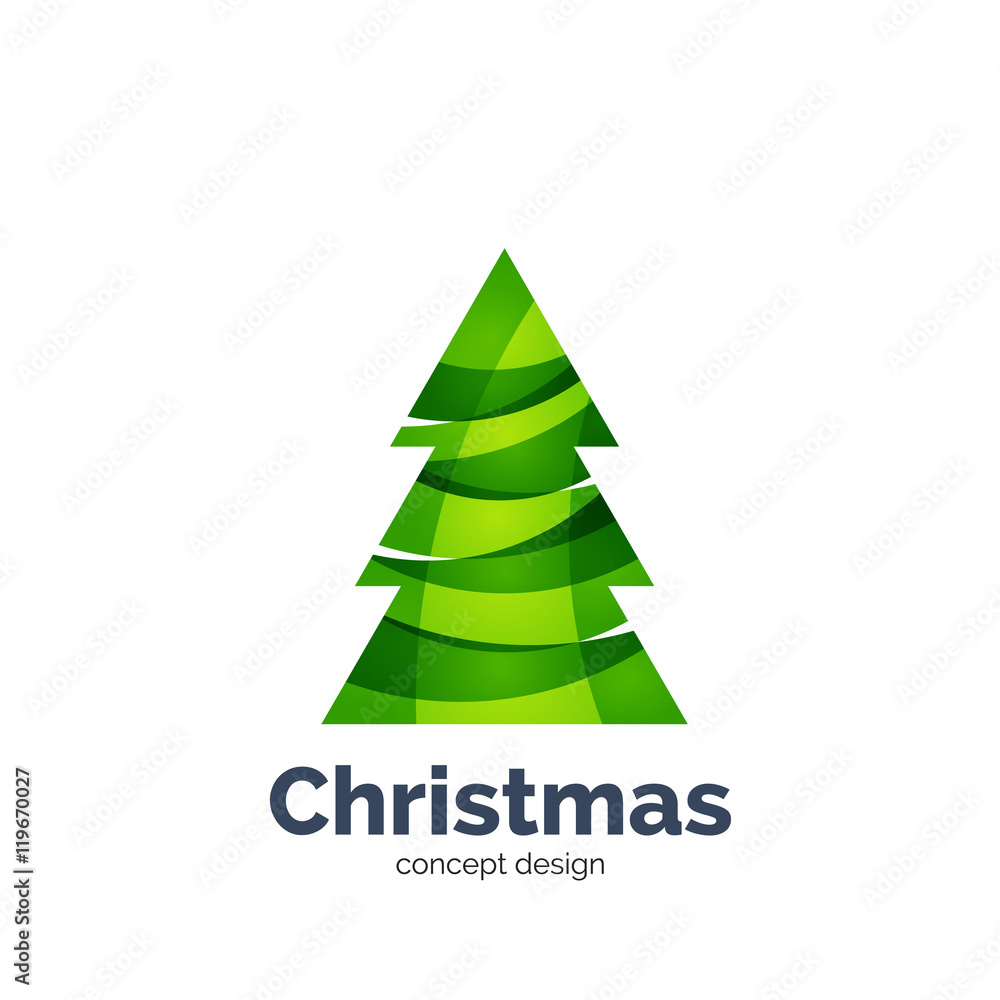 Vector abstract geometric Christmas tree icon Vector abstract geometric Christmas tree icon
