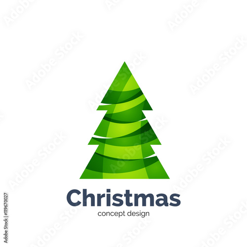 Vector abstract geometric Christmas tree icon