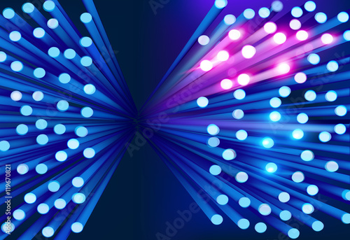Optical fibers. Vector illustration.