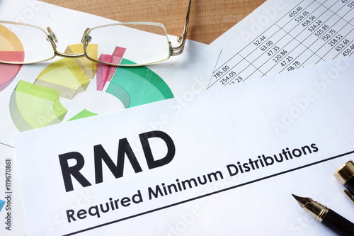 Paper with words RMD required minimum distributions photo
