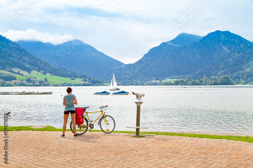 Blick auf den Schliersee mit Booten  photo