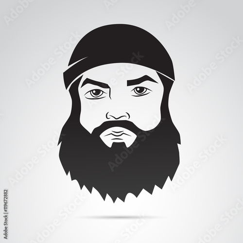 Pirate, lumberjack vector icon.