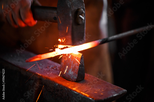 Blacksmith at work Fototapet