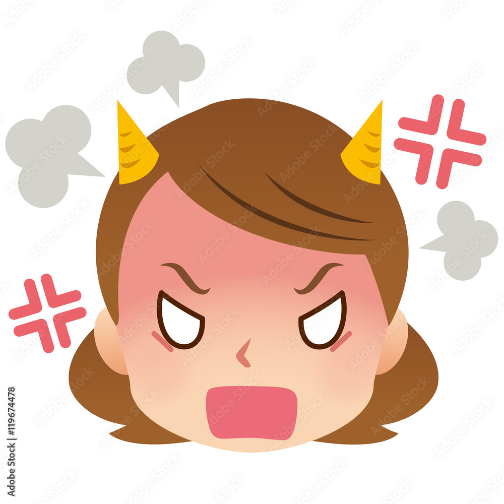 女性 表情 顔 激怒 女性 表情 顔 激怒